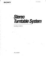 Sony PS-LX150H - Owners Manual 